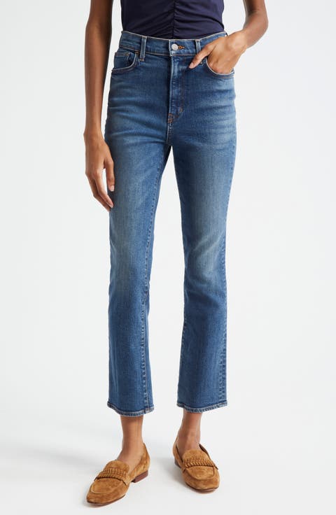 Ryleigh High Waist Ankle Slim Straight Leg Jeans (Vintage Rain)