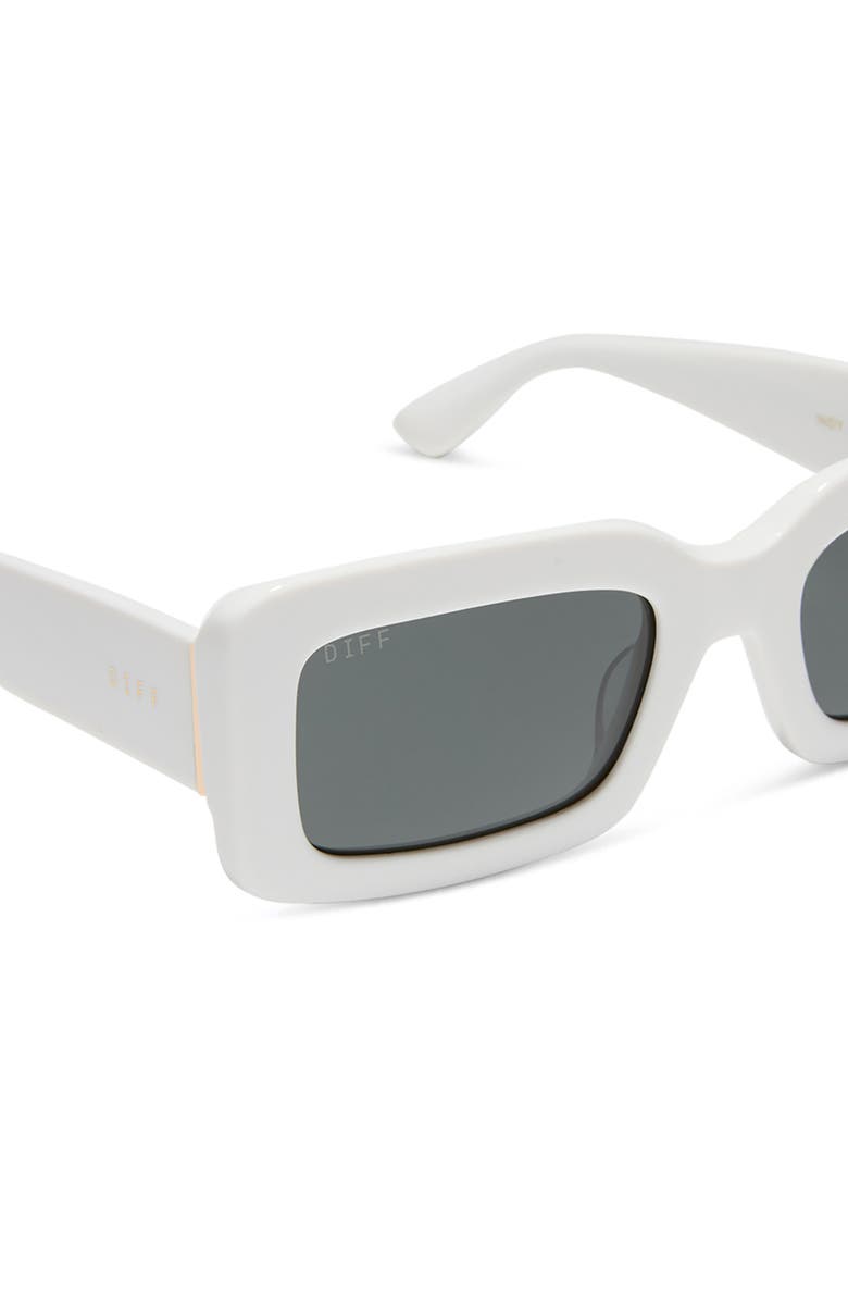 DIFF Indy 51mm Gradient Rectangular Sunglasses, Alternate, color, Snowbound / Grey