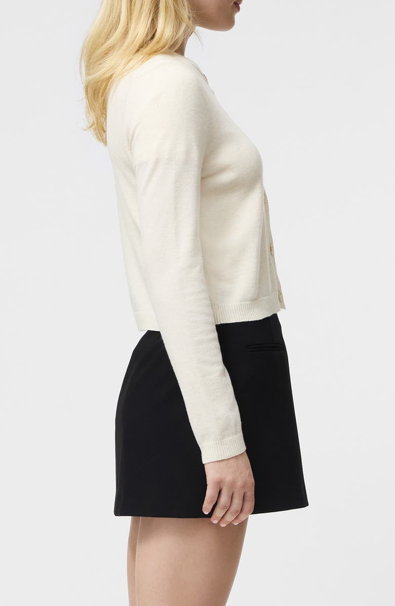 French Connection Crop Cardigan, Alternate, color, Oatmeal Melange