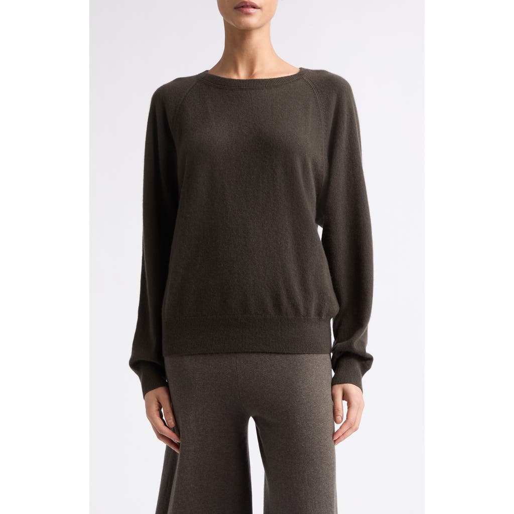 Lisa Yang Cambrie Raglan Sleeve Cashmere Sweater in Dark Fern at Nordstrom, Size 0