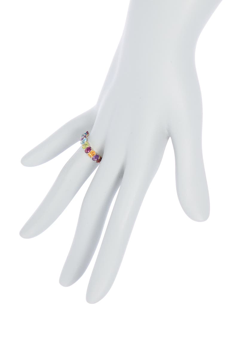 14K Yellow Gold Multi Semi Ring, Alternate, color, MULTI