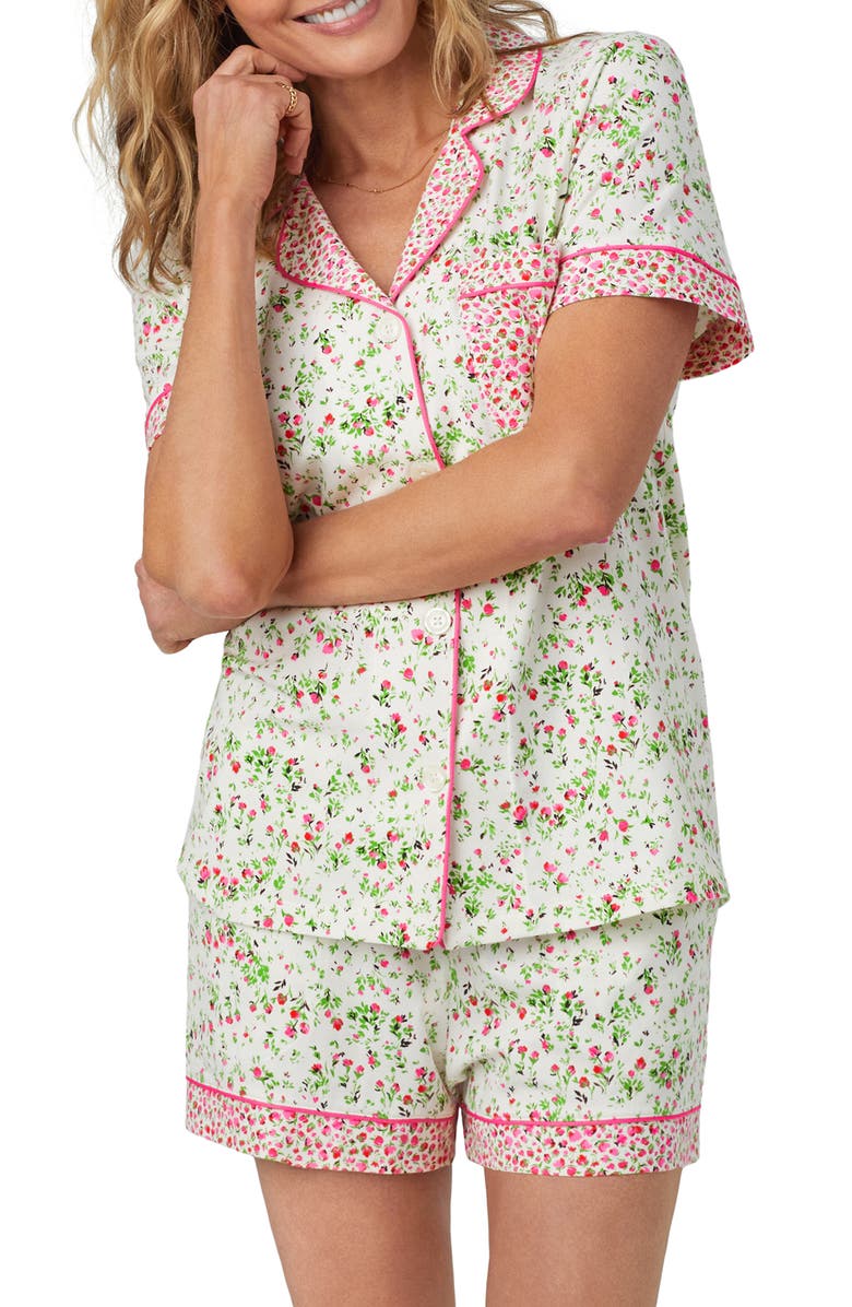BedHead Pajamas Print Stretch Organic Cotton Short Pajamas, Main, color, 