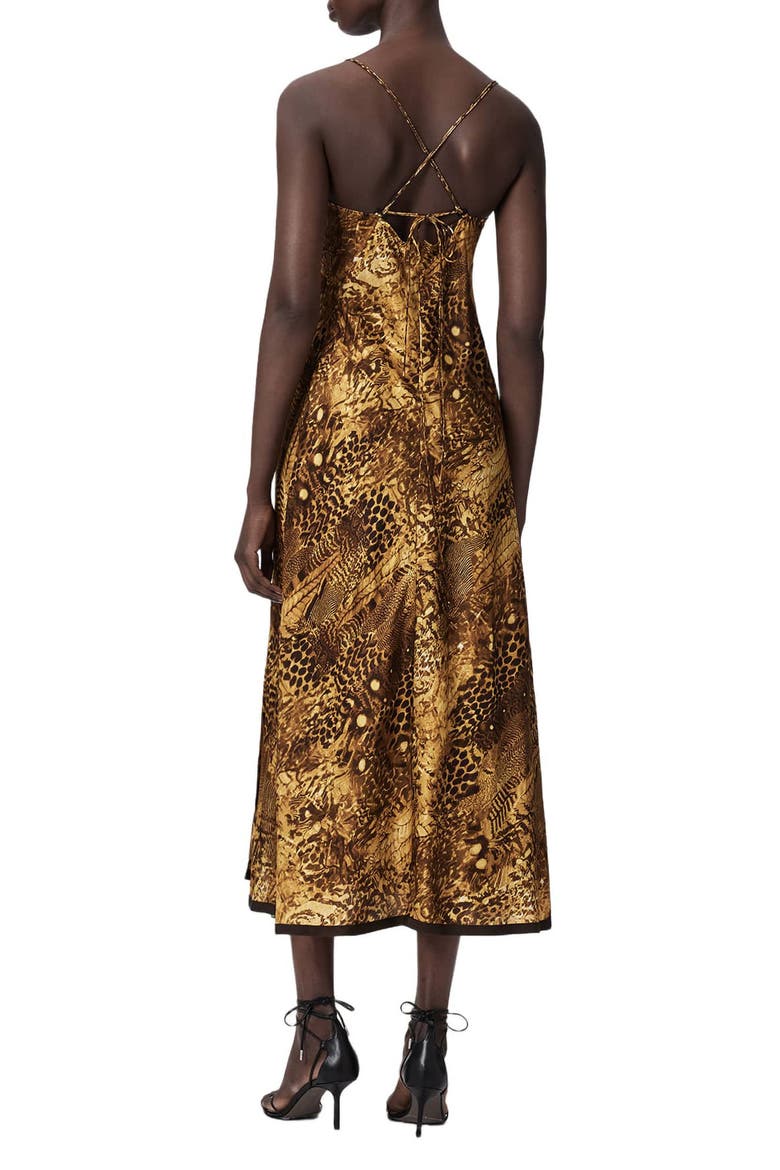 Claire Midi Dress, Alternate, color, BLIXA GOLD