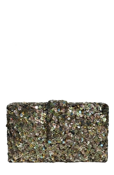 Earthy Sequins Clutch