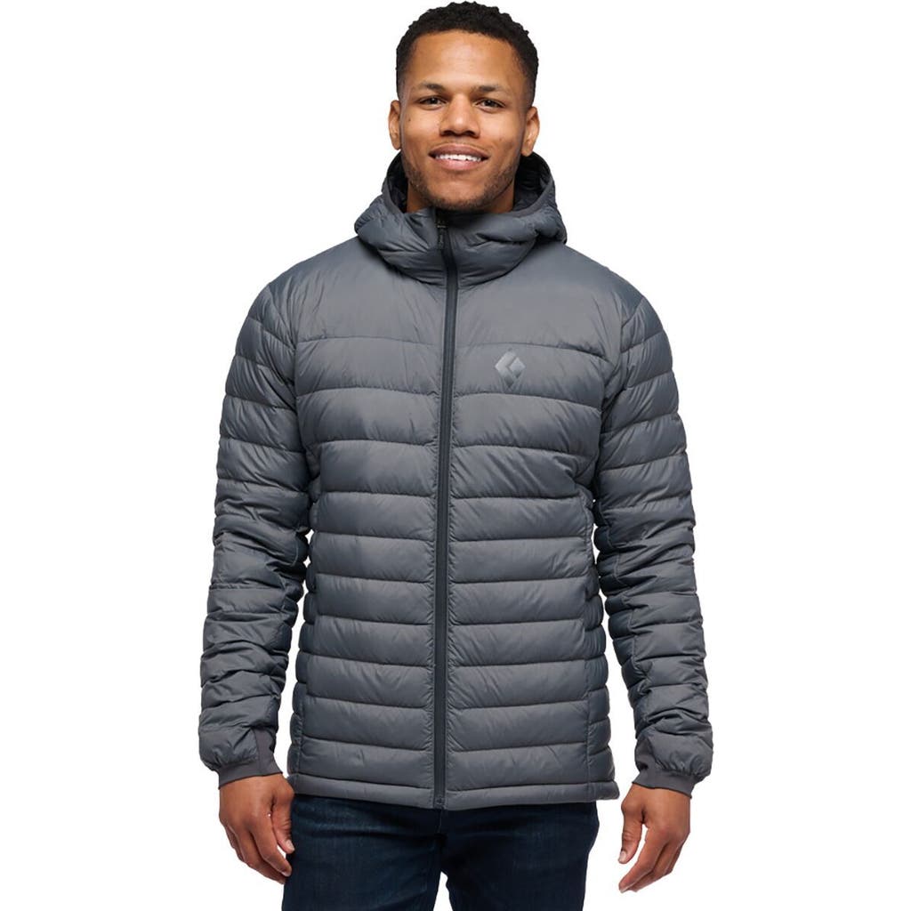 Black Diamond Access Down Hooded Jacket In Gray