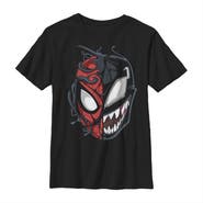 Marvel Boy's Marvel Spider-Man Venom Mask Split  Graphic T-Shirt