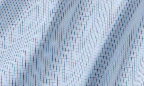 David Donahue Trim Fit Tattersall Check Cotton Dress Shirt In Blue