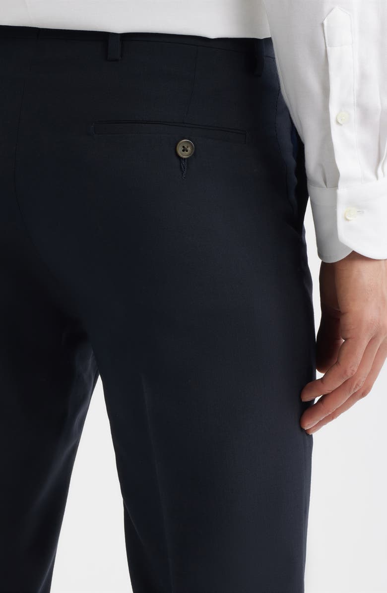 Berle Flat Front Tropical Weight Wool Dress Pants, Alternate, color, Navy