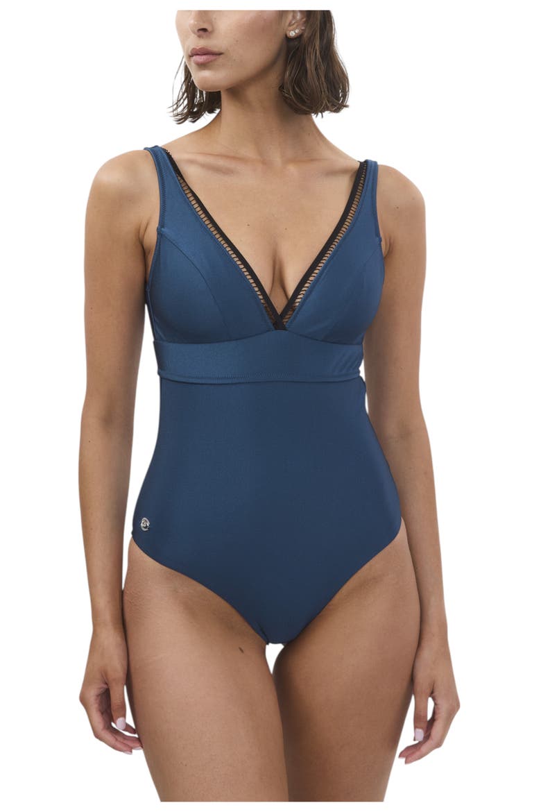 Atlantic Onepiece Swimsuit, Main, color, Navy