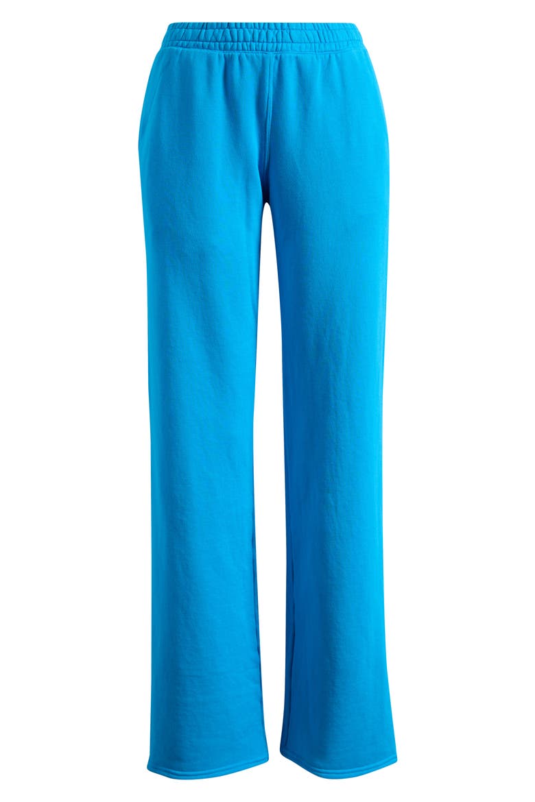 Oversize French Terry Pants, Alternate, color, CERULEAN