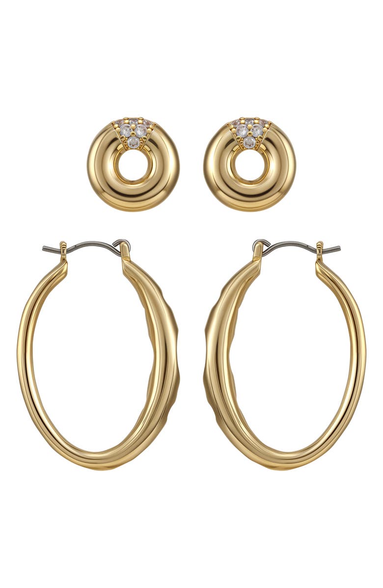 Vince Camuto Set of 2 Assorted Earrings, Main, color, Gold
