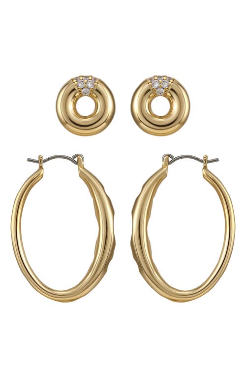 Vince Camuto Set Of 2 Assorted Earrings In Gold