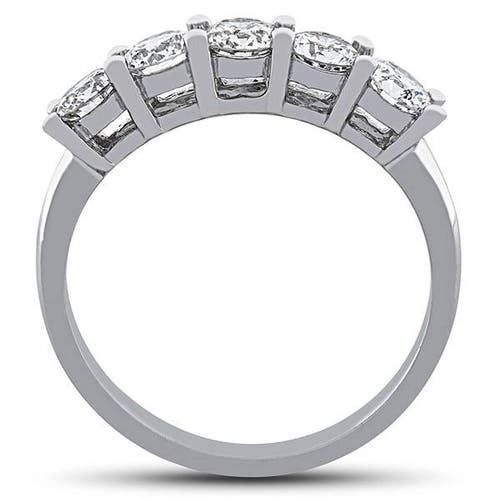 Bliss Diamond 2 Carat 5-stone Round Lab Grown Diamond Ring 14k Gold In 14k White Gold