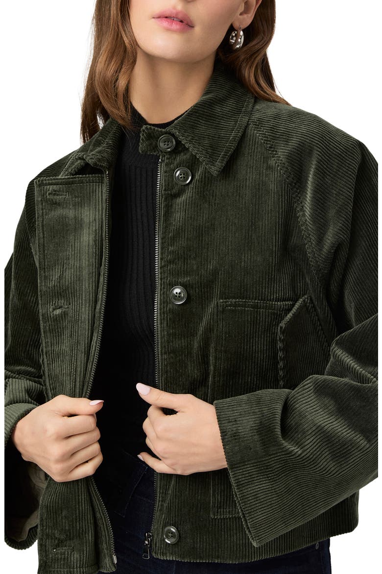 Tylee Boxy Corduroy Jacket, Alternate, color, DARK FERN GREEN