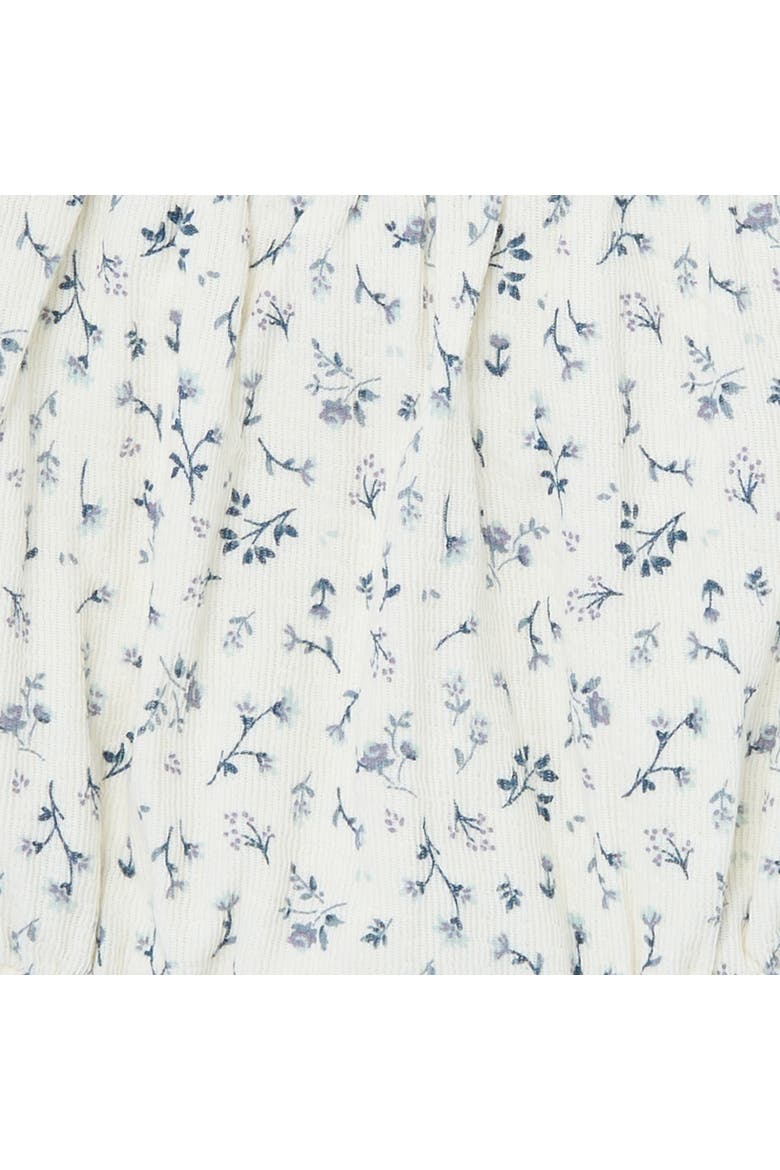 Ruffle Bubble Romper, Alternate, color, Ivory Blue Ditsy
