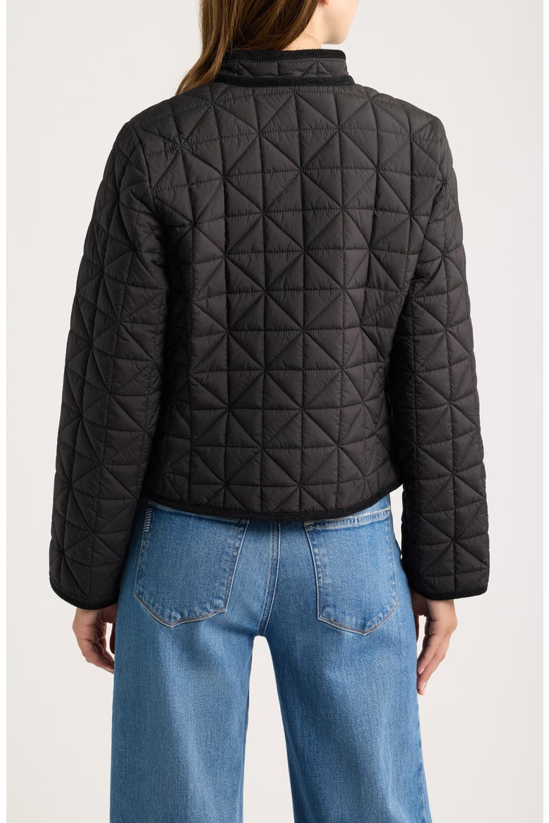 Diamond Quilted Jacket, Alternate, color, BLACK