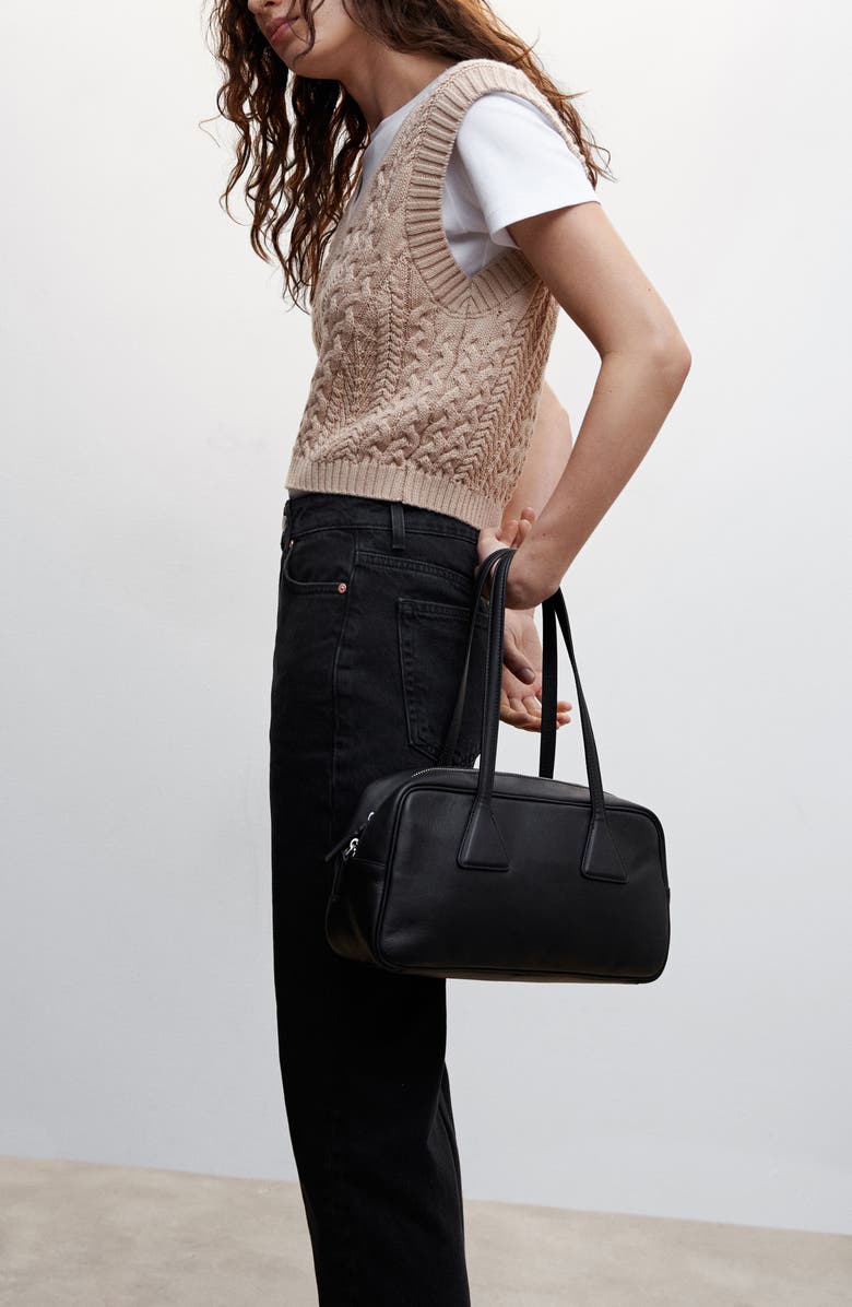 MANGO Raw Hem High Waist Straight Leg Jeans, Alternate, color,