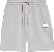 Moncler Logo Patch Fleece Drawstring Sweat Shorts