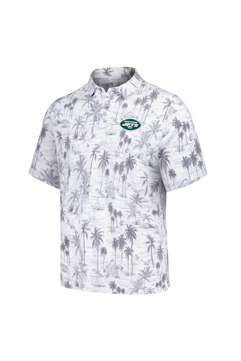 Men's Tommy Bahama Gray New York Jets Cabana Shores IslandZone Tri-Blend Polo, Alternate, color, Gray