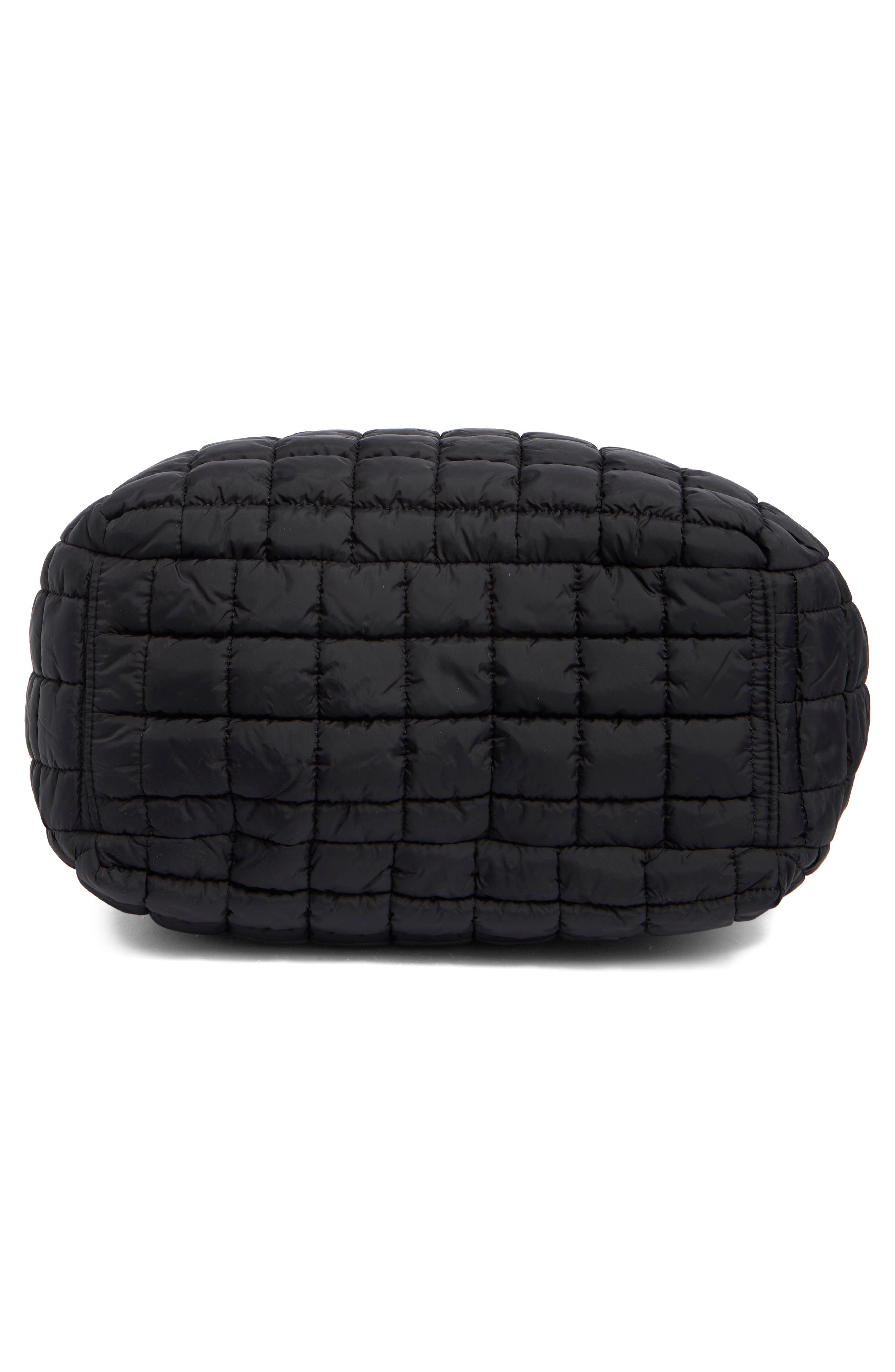 URBAN EXPRESSIONS HANDBAGS Square Quilt Nylon Hobo Bag, Alternate, color, Black