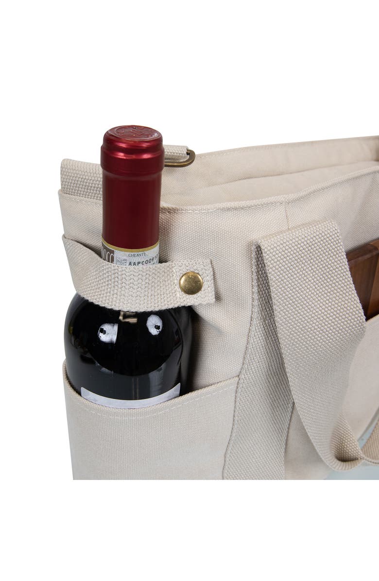 Picnic Time Temecula Wine Insulated Tote Bag, Alternate, color, White