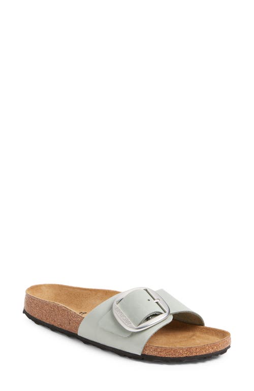 Shop Birkenstock Madrid Big Buckle Slide Sandal In Pure Sage