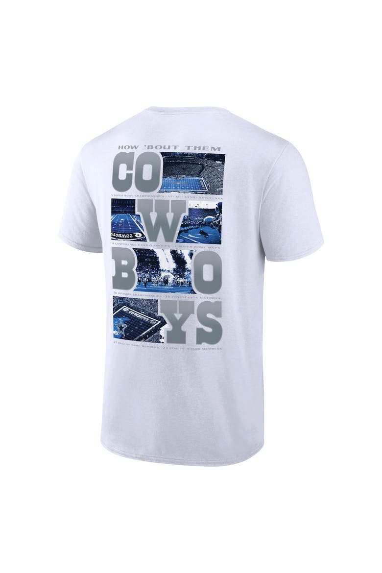 Men's  White Dallas Cowboys  Stats T-Shirt, Alternate, color, White