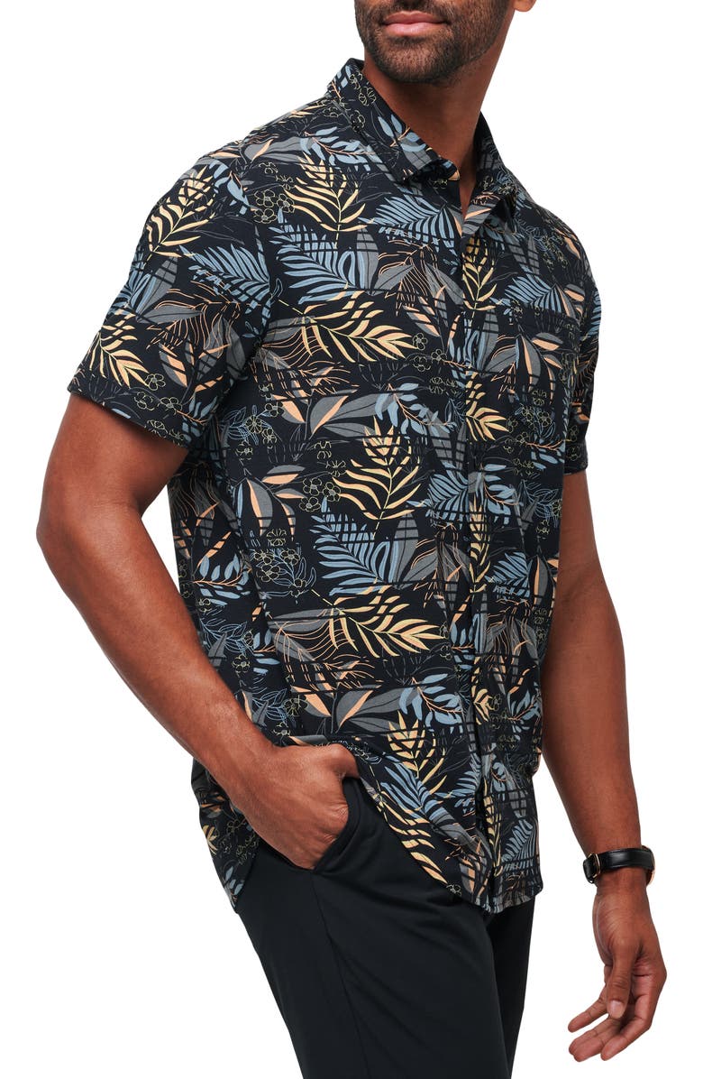 TravisMathew Hanabata Days Tropical Print Short Sleeve Button-Up Shirt, Alternate, color, 