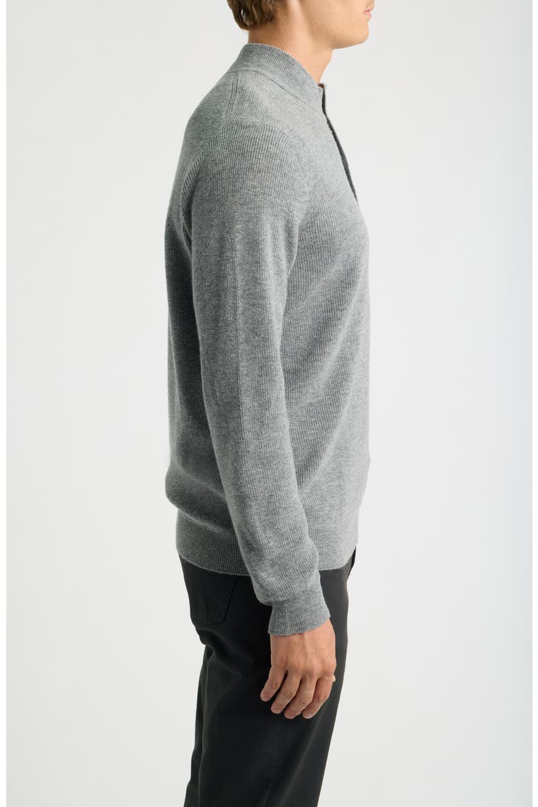 Brant Merino Wool & Cashmere Mock Neck Sweater, Alternate, color, OSLO GREY