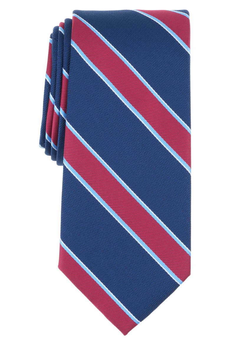 Trotter Stripe Tie, Main, color, RED