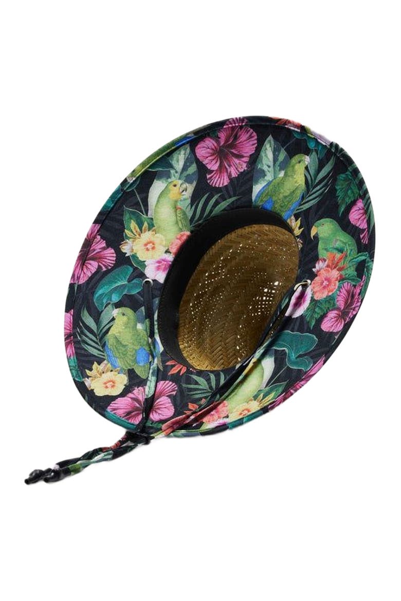 Turks Little Kids Straw Lifeguard Hat, Alternate, color, Parrots