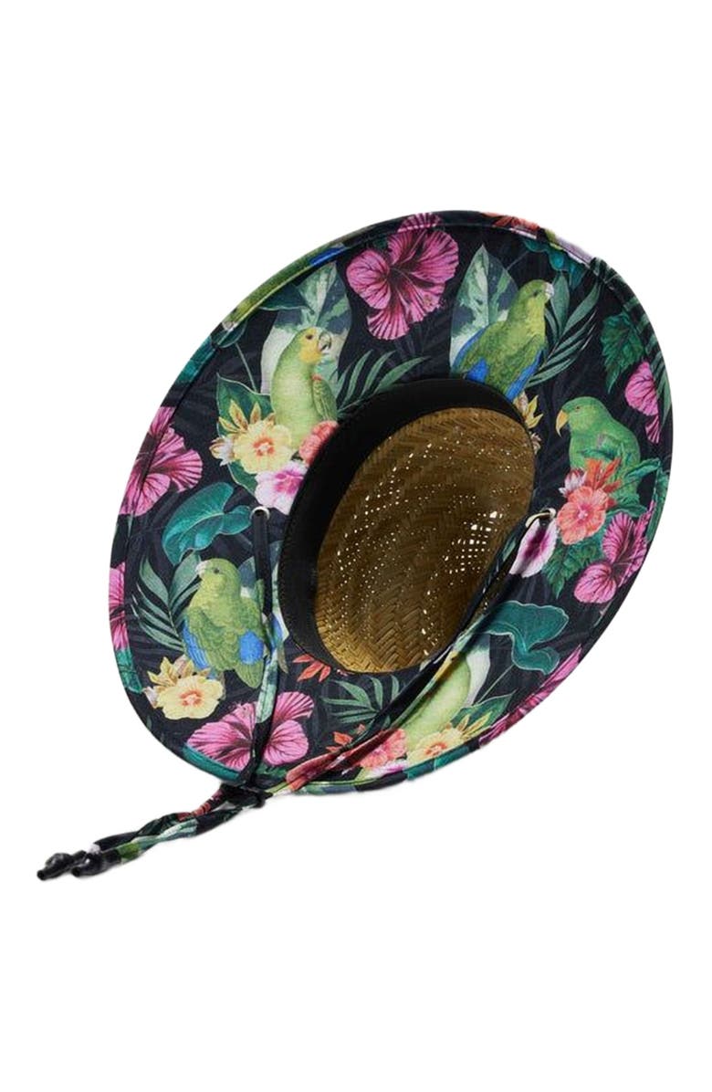 Hemlock Turks Little Kids Straw Lifeguard Hat, Alternate, color, Parrots