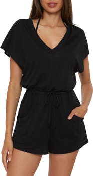 Becca Beach Date Burnout Jersey Cover-Up Romper