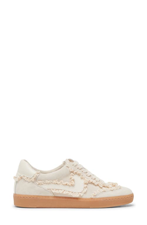 Dolce Vita Notice Lace Trim Sneaker In Ivory Suede
