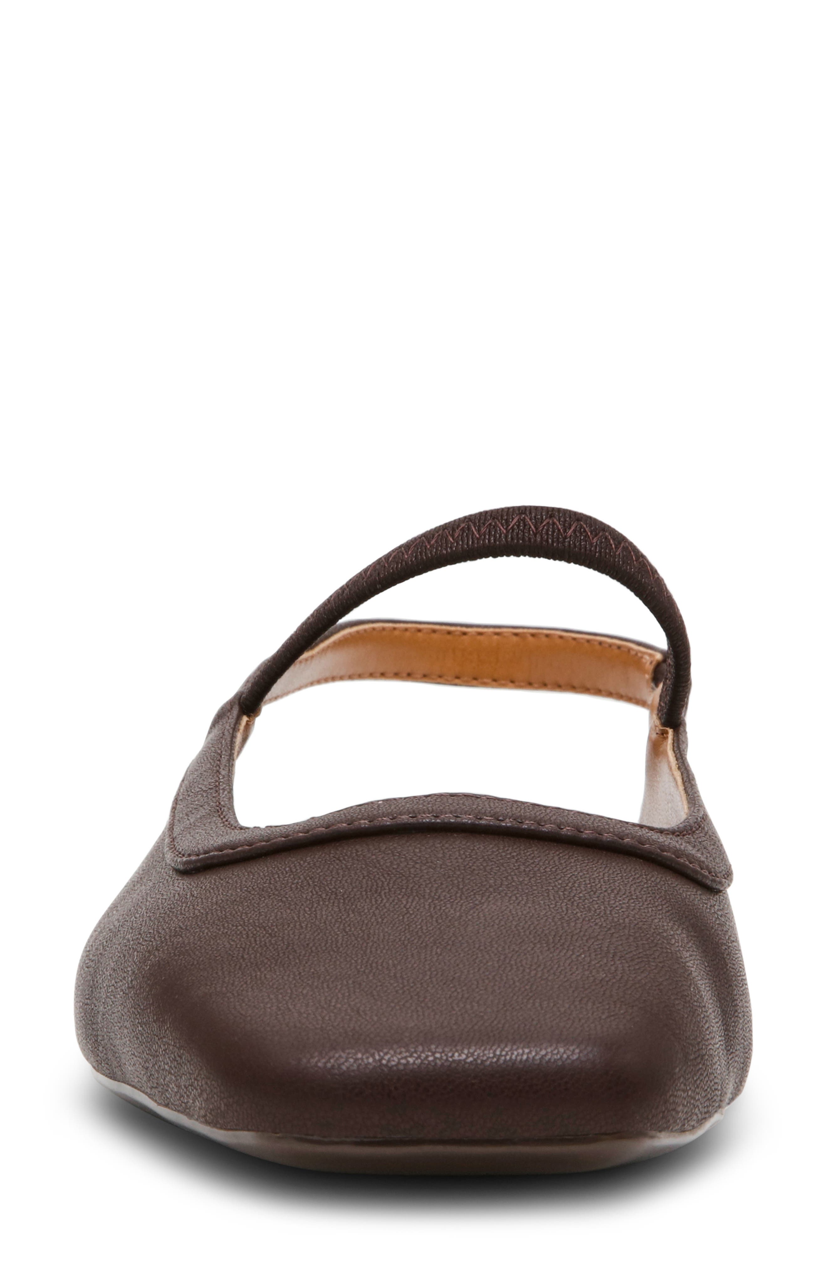 Fiera Slingback Flat, Alternate, color, BROWN SMOOTH