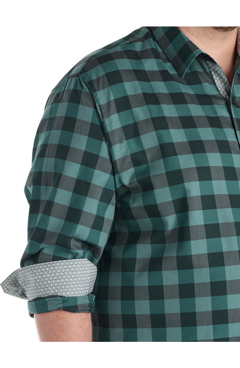Synrgy by DXL Big & Tall Plaid Sport Shirt, Alternate, color, Green