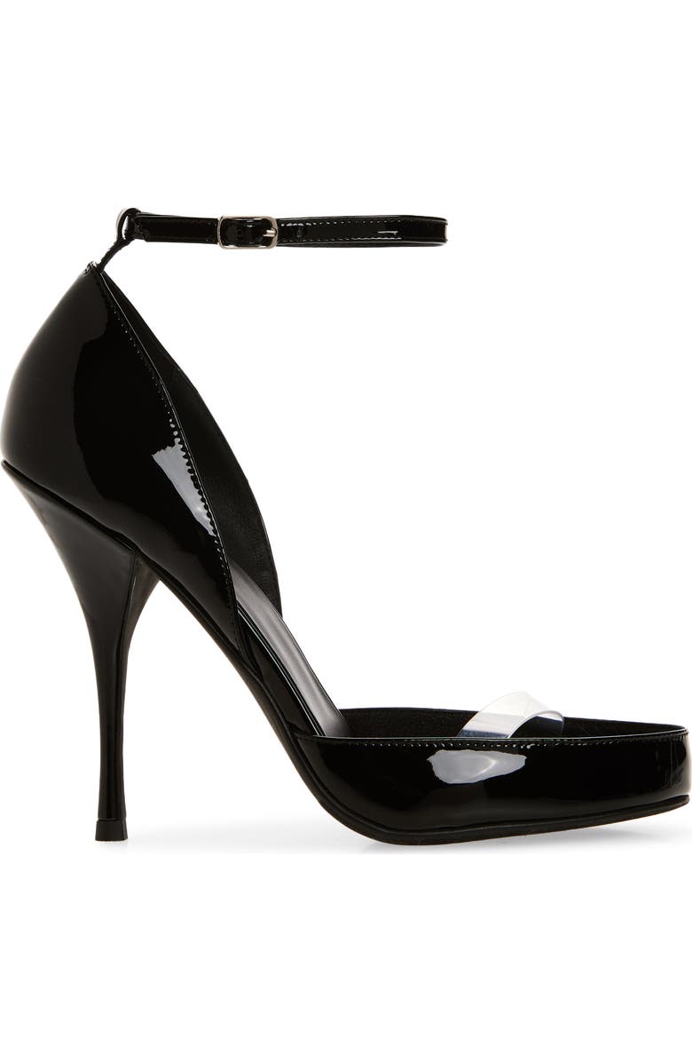 Jeffrey Campbell Gouache Ankle Strap Sandal, Alternate, color, Black Patent