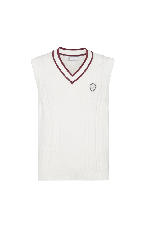 Cable knit sweater vest