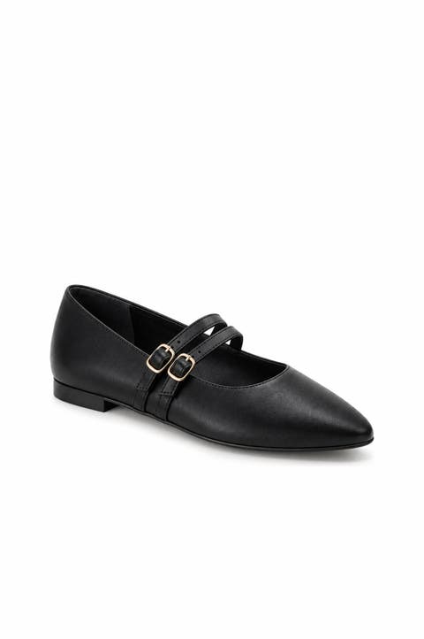 Amelie Double Strap Mary Jane Flat