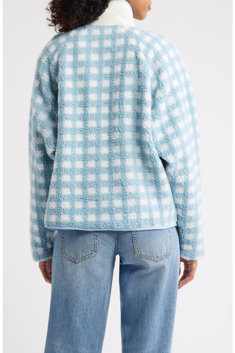 Gingham Grace Fleece Pullover, Alternate, color, SKY BLUE