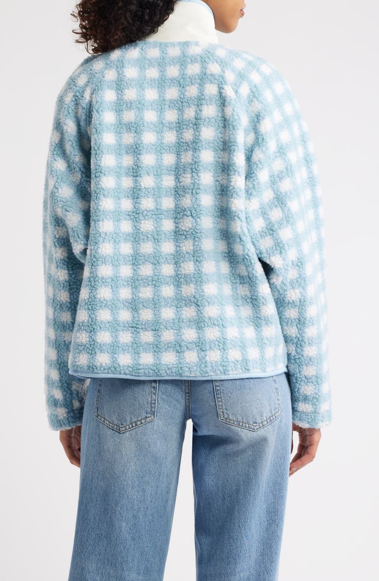 HAPPY CAMP3R Gingham Grace Fleece Pullover, Alternate, color, Sky Blue