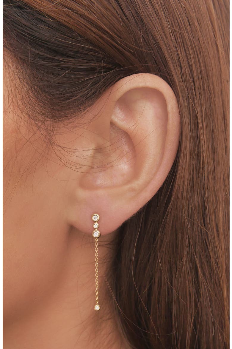 Monaco Chain Drop Earrings (Nordstrom Exclusive), Alternate, color, YELLOW GOLD/ DIAMOND