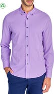 CONSTRUCT Slim Fit Micro Plaid Recycled 4-Way Stretch Performance Long Sleeve Shirt