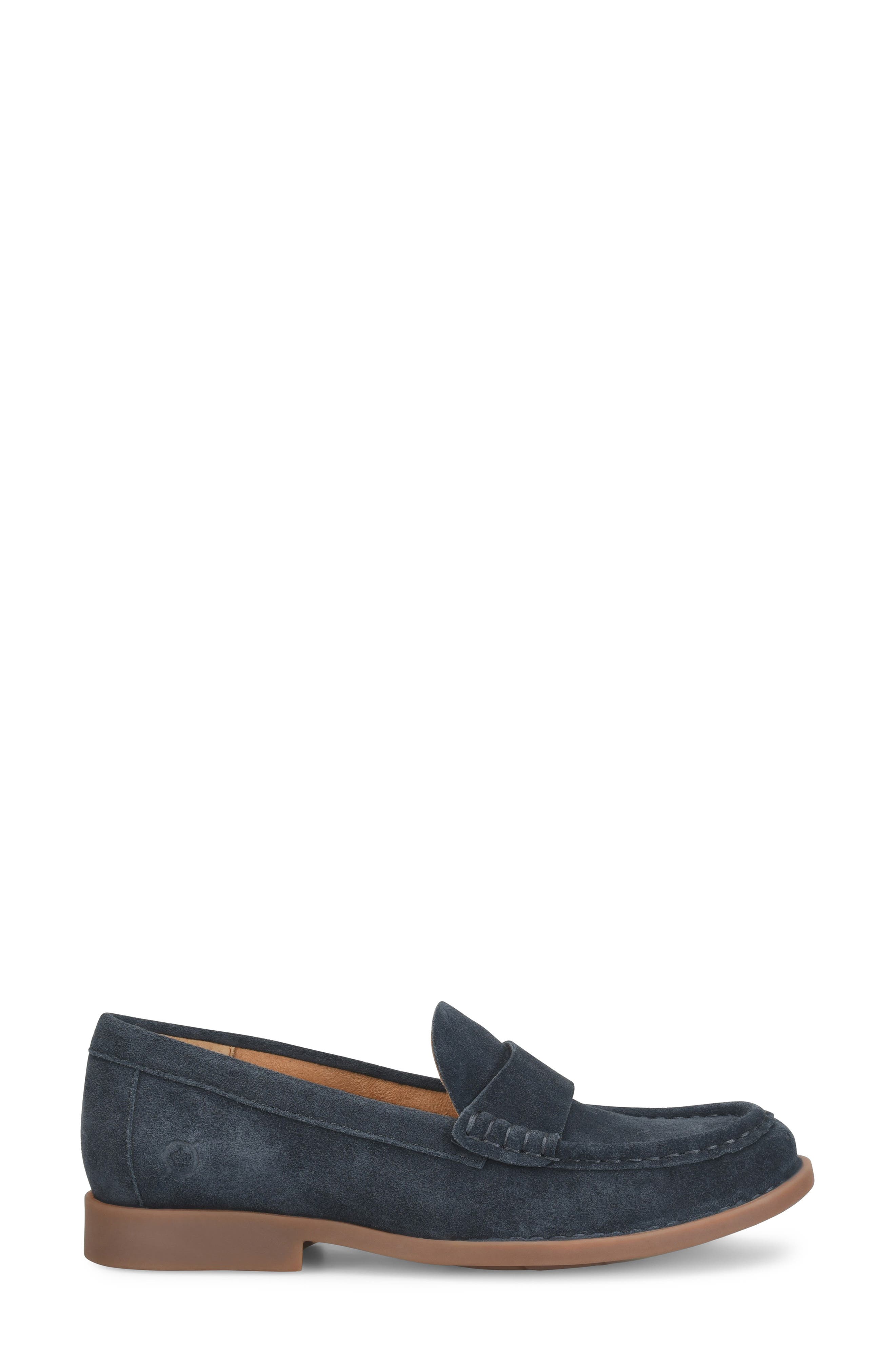 Marlina Loafer, Alternate, color, NAVY SUEDE