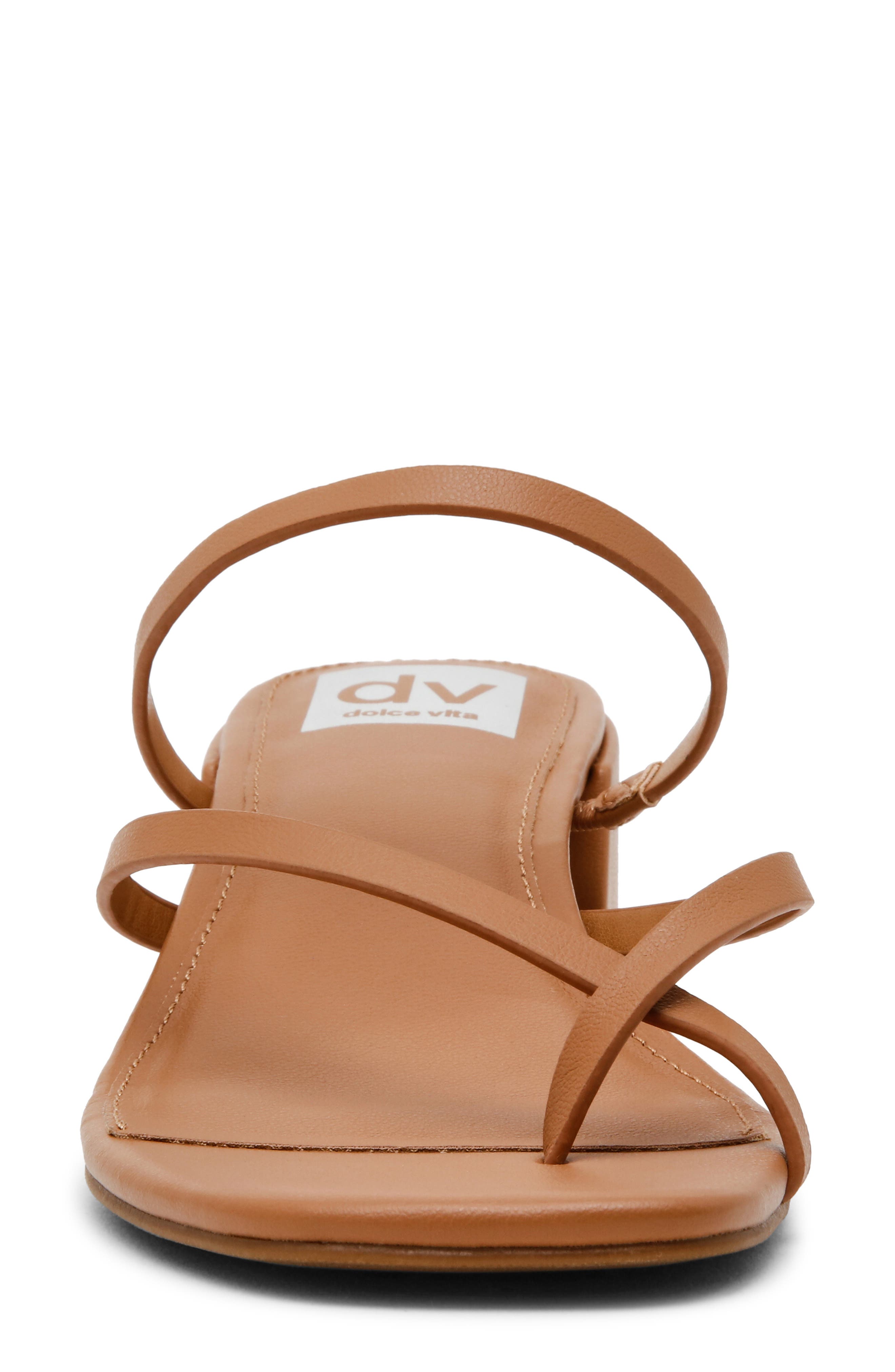 Saffina Toe Loop Sandal, Alternate, color, TOFFEE