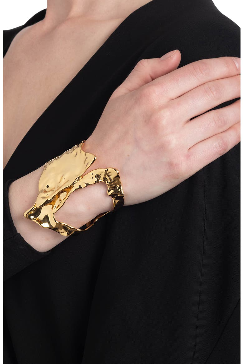Brut Cutout Angular Cuff Bracelet, Alternate, color, NO STONES