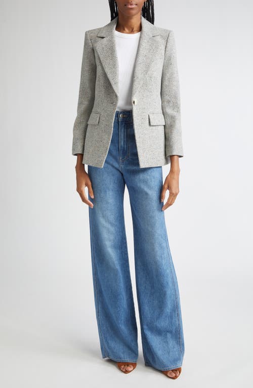 Veronica Beard Healy Donegal Tweed Dickey Jacket In Gray