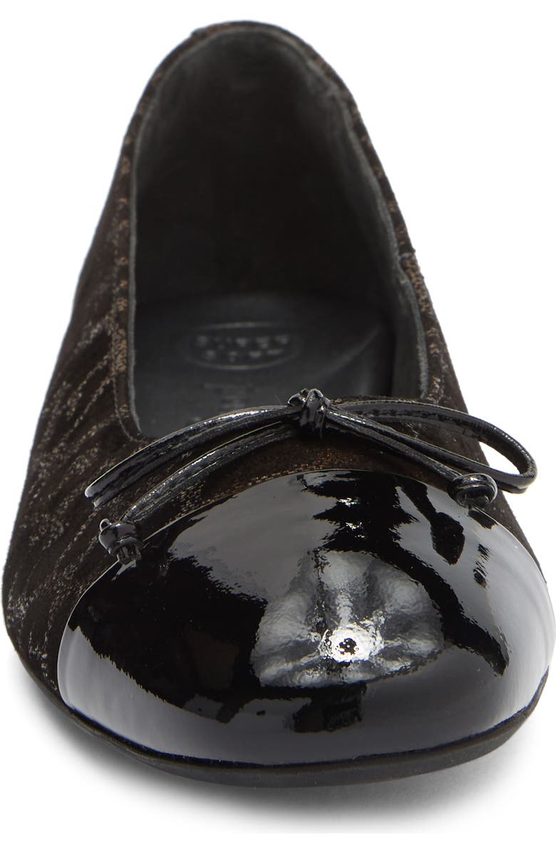 Paul Green Violet Ballet Flat, Alternate, color, Black Bronze Leather