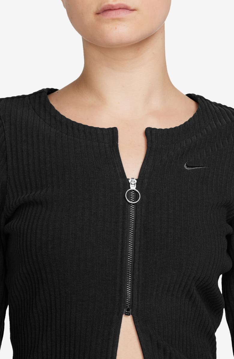 Nike Sportswear Chill Knit Rib Zip Cardigan, Alternate, color, 
