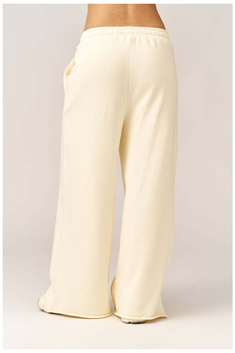 Cozy Coast Airport Wide Leg Sweatpants, Alternate, color, Cream